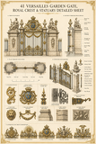 Royal Garden Gate and Gothic Rose Window Details