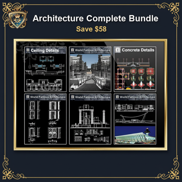 Architecture Complete Bundle - CAD Drawings Collection