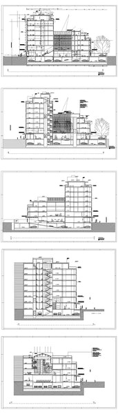 Autocad Business Example Office, Commercial building, mixed business | CAD Download – CAD Design ...