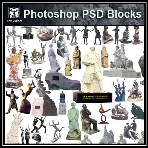 Photoshop PSD Landscape Statue 3 - CAD Design | Download CAD Drawings | AutoCAD Blocks | AutoCAD Symbols | CAD Drawings | Architecture Details│Landscape Details | See more about AutoCAD, Cad Drawing and Architecture Details