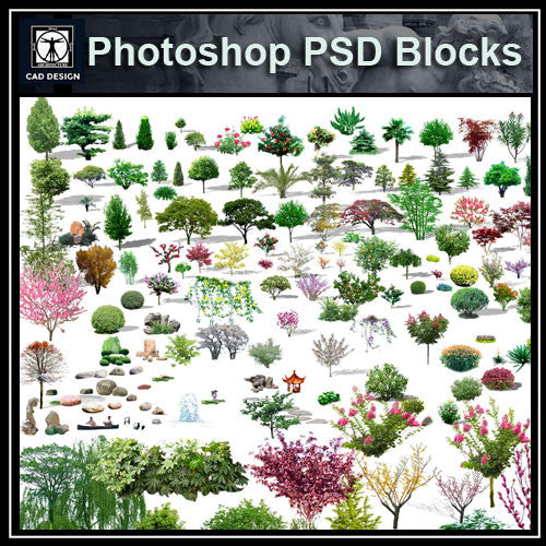 Photoshop PSD Landscape Tree 6 – CAD Design | Free CAD Blocks,Drawings ...