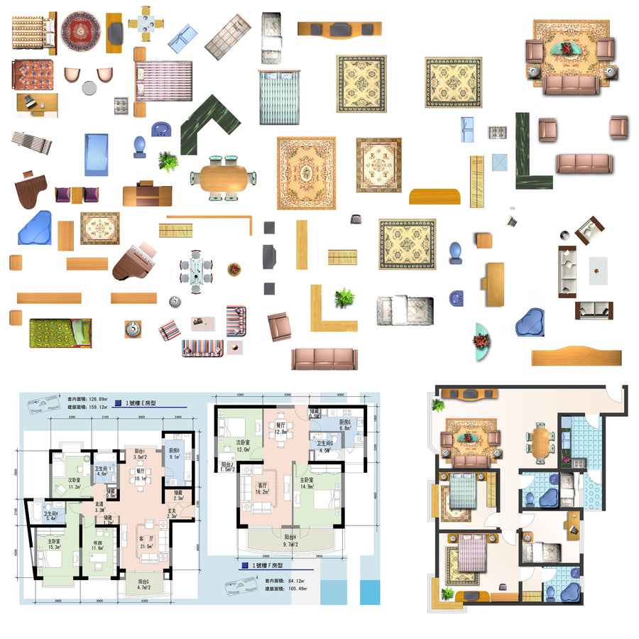 Photoshop PSD Blocks -Interior Design Layouts | CAD Download – CAD ...