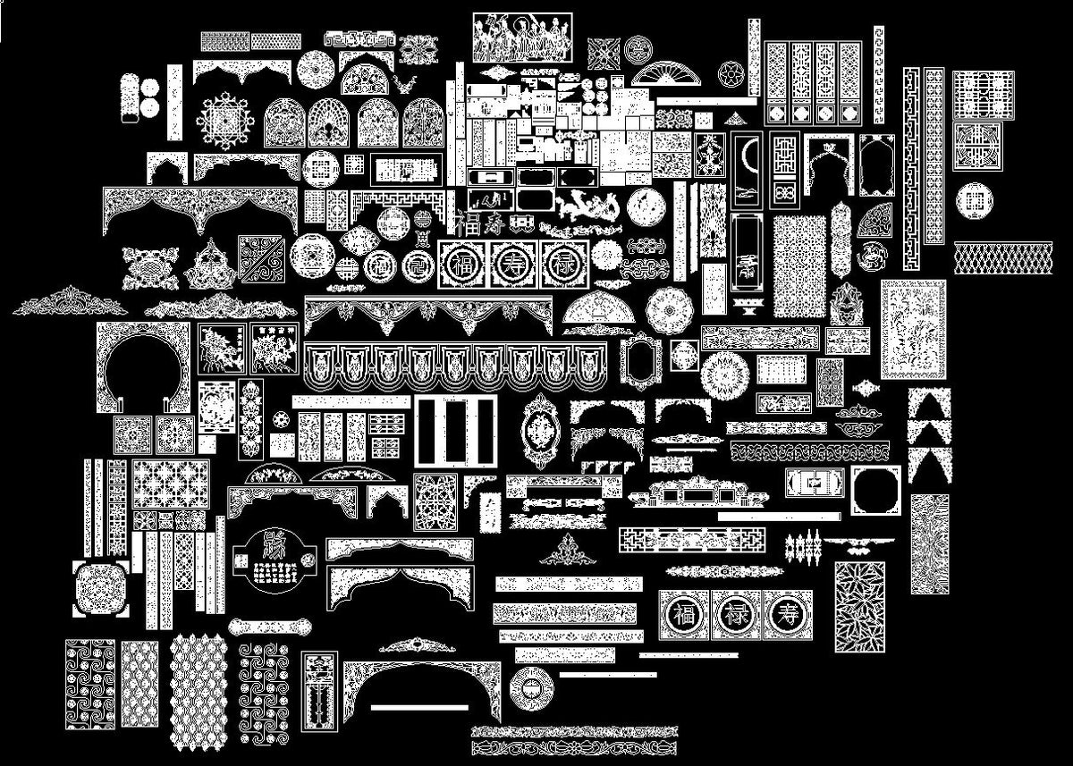 Chinese carved 1 | CAD Download – CAD Design | Free CAD Blocks,Drawings ...