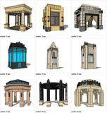 【Sketchup 3D Models】26 Types of European Pavilion 3D Models - CAD Design | Download CAD Drawings | AutoCAD Blocks | AutoCAD Symbols | CAD Drawings | Architecture Details│Landscape Details | See more about AutoCAD, Cad Drawing and Architecture Details