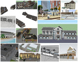 💎【Sketchup Architecture 3D Projects】15 Types of Commercial Street Design Sketchup Model V3 - CAD Design | Download CAD Drawings | AutoCAD Blocks | AutoCAD Symbols | CAD Drawings | Architecture Details│Landscape Details | See more about AutoCAD, Cad Drawing and Architecture Details