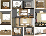 💎【Sketchup Architecture 3D Projects】12 Types of Japanese style tea room Sketchup 3D Models - CAD Design | Download CAD Drawings | AutoCAD Blocks | AutoCAD Symbols | CAD Drawings | Architecture Details│Landscape Details | See more about AutoCAD, Cad Drawing and Architecture Details