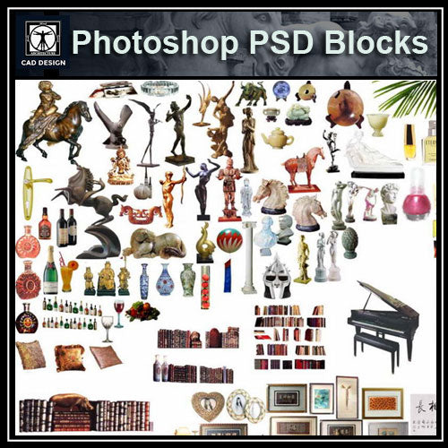 Free Photoshop PSD Blocks-Home Decoration - CAD Design | Download CAD Drawings | AutoCAD Blocks | AutoCAD Symbols | CAD Drawings | Architecture Details│Landscape Details | See more about AutoCAD, Cad Drawing and Architecture Details