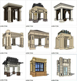 【Sketchup 3D Models】26 Types of European Pavilion 3D Models - CAD Design | Download CAD Drawings | AutoCAD Blocks | AutoCAD Symbols | CAD Drawings | Architecture Details│Landscape Details | See more about AutoCAD, Cad Drawing and Architecture Details