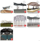 【Sketchup 3D Models】19 Types of Tensioned Membrane Structure Sketchup Models V.1 - CAD Design | Download CAD Drawings | AutoCAD Blocks | AutoCAD Symbols | CAD Drawings | Architecture Details│Landscape Details | See more about AutoCAD, Cad Drawing and Architecture Details