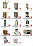 【Sketchup 3D Models】41 Types of Chinese Decor Elements  Sketchup models V.1 - CAD Design | Download CAD Drawings | AutoCAD Blocks | AutoCAD Symbols | CAD Drawings | Architecture Details│Landscape Details | See more about AutoCAD, Cad Drawing and Architecture Details