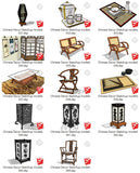 【Sketchup 3D Models】44 Types of Chinese Decor Elements Sketchup models V.1 - CAD Design | Download CAD Drawings | AutoCAD Blocks | AutoCAD Symbols | CAD Drawings | Architecture Details│Landscape Details | See more about AutoCAD, Cad Drawing and Architecture Details