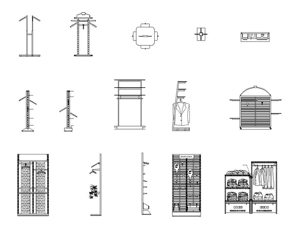 Clothes Blocks Store CAD Design Blocks,Details Elevation | CAD Download – CAD Design ...