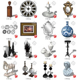 【Sketchup 3D Models】32 Types of Home Decor Elements Sketchup models V.3 - CAD Design | Download CAD Drawings | AutoCAD Blocks | AutoCAD Symbols | CAD Drawings | Architecture Details│Landscape Details | See more about AutoCAD, Cad Drawing and Architecture Details