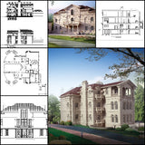 ★【Villa CAD Design,Details Project V.6-Italian Florentine Style】Chateau,Manor,Mansion,Villa@Autocad Blocks,Drawings,CAD Details,Elevation - CAD Design | Download CAD Drawings | AutoCAD Blocks | AutoCAD Symbols | CAD Drawings | Architecture Details│Landscape Details | See more about AutoCAD, Cad Drawing and Architecture Details