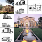 ★【Villa CAD Design,Details Project V.5-French Riviera Style】Chateau,Manor,Mansion,Villa@Autocad Blocks,Drawings,CAD Details,Elevation - CAD Design | Download CAD Drawings | AutoCAD Blocks | AutoCAD Symbols | CAD Drawings | Architecture Details│Landscape Details | See more about AutoCAD, Cad Drawing and Architecture Details