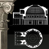 Free Decorative Elements V.21 (Rome Pantheon) - CAD Design | Download CAD Drawings | AutoCAD Blocks | AutoCAD Symbols | CAD Drawings | Architecture Details│Landscape Details | See more about AutoCAD, Cad Drawing and Architecture Details