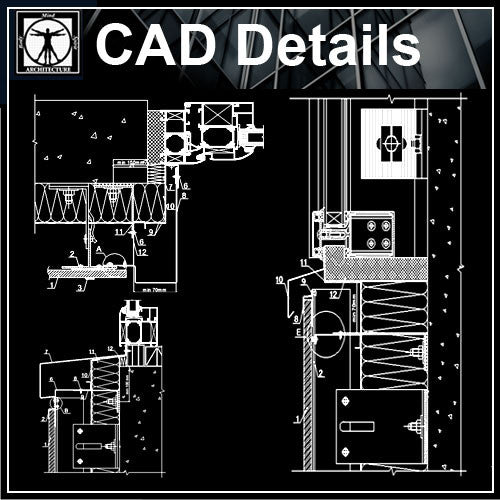 Windows Detail Drawings - CAD Design | Download CAD Drawings | AutoCAD Blocks | AutoCAD Symbols | CAD Drawings | Architecture Details│Landscape Details | See more about AutoCAD, Cad Drawing and Architecture Details