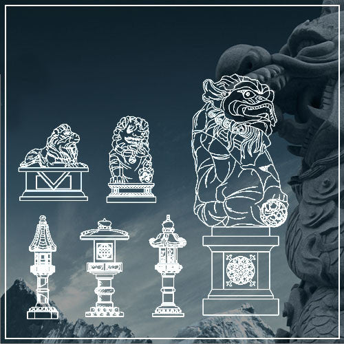 Free  Chinese Statue and Stone lamp - CAD Design | Download CAD Drawings | AutoCAD Blocks | AutoCAD Symbols | CAD Drawings | Architecture Details│Landscape Details | See more about AutoCAD, Cad Drawing and Architecture Details