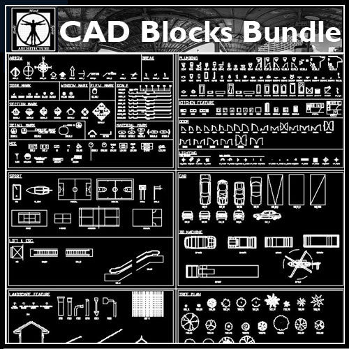 Autocad Blocks Set - CAD Design | Download CAD Drawings | AutoCAD Blocks | AutoCAD Symbols | CAD Drawings | Architecture Details│Landscape Details | See more about AutoCAD, Cad Drawing and Architecture Details