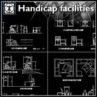 Handicap facilities – CAD Design | Free CAD Blocks,Drawings,Details