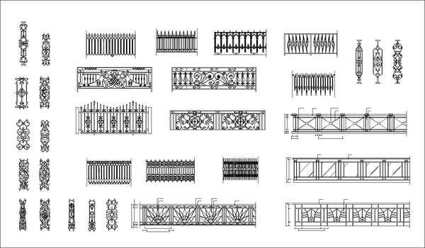 Railing Cad Block Design Free Download Autocad Dwg Balustrade System