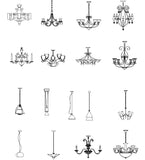 ★【 Chandelier, Crystal lamp Autocad Blocks】-All kinds of Autocad Blocks Collection - CAD Design | Download CAD Drawings | AutoCAD Blocks | AutoCAD Symbols | CAD Drawings | Architecture Details│Landscape Details | See more about AutoCAD, Cad Drawing and Architecture Details