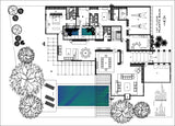 Modern residence bungalows - CAD Design | Download CAD Drawings | AutoCAD Blocks | AutoCAD Symbols | CAD Drawings | Architecture Details│Landscape Details | See more about AutoCAD, Cad Drawing and Architecture Details
