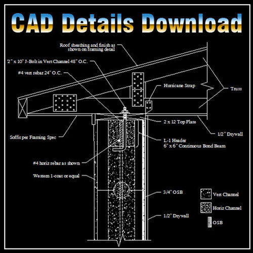 Header Details | CAD Download – CAD Design | Free CAD Blocks,Drawings ...