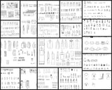 ★【Clothes,Shoes,Hats,Wardrobe Accessories Autocad Blocks Collections】All kinds of CAD Blocks - CAD Design | Download CAD Drawings | AutoCAD Blocks | AutoCAD Symbols | CAD Drawings | Architecture Details│Landscape Details | See more about AutoCAD, Cad Drawing and Architecture Details