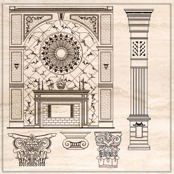 Luxury Villa Design Elements - CAD Design | Download CAD Drawings | AutoCAD Blocks | AutoCAD Symbols | CAD Drawings | Architecture Details│Landscape Details | See more about AutoCAD, Cad Drawing and Architecture Details