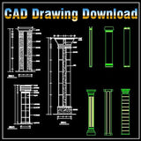 Column Design Drawing - CAD Design | Download CAD Drawings | AutoCAD Blocks | AutoCAD Symbols | CAD Drawings | Architecture Details│Landscape Details | See more about AutoCAD, Cad Drawing and Architecture Details
