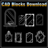 Free Mirror Blocks - CAD Design | Download CAD Drawings | AutoCAD Blocks | AutoCAD Symbols | CAD Drawings | Architecture Details│Landscape Details | See more about AutoCAD, Cad Drawing and Architecture Details