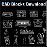 Decoration Elements Block V1 - CAD Design | Download CAD Drawings | AutoCAD Blocks | AutoCAD Symbols | CAD Drawings | Architecture Details│Landscape Details | See more about AutoCAD, Cad Drawing and Architecture Details