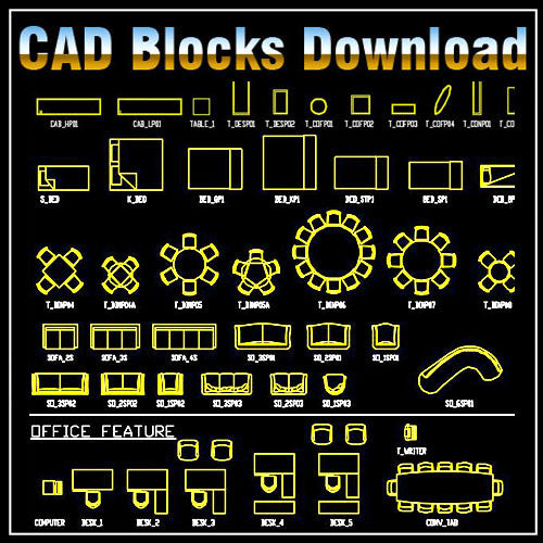 Free Furniture Blocks - CAD Design | Download CAD Drawings | AutoCAD Blocks | AutoCAD Symbols | CAD Drawings | Architecture Details│Landscape Details | See more about AutoCAD, Cad Drawing and Architecture Details