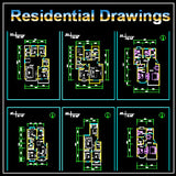 Residential Plans Collection - CAD Design | Download CAD Drawings | AutoCAD Blocks | AutoCAD Symbols | CAD Drawings | Architecture Details│Landscape Details | See more about AutoCAD, Cad Drawing and Architecture Details