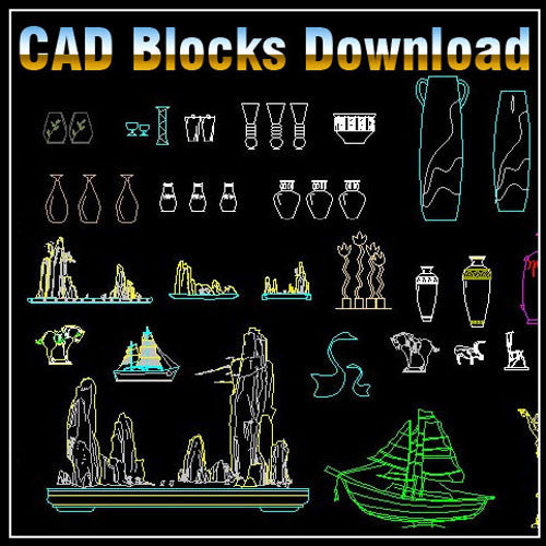 Decoration Elements Block V2 - CAD Design | Download CAD Drawings | AutoCAD Blocks | AutoCAD Symbols | CAD Drawings | Architecture Details│Landscape Details | See more about AutoCAD, Cad Drawing and Architecture Details