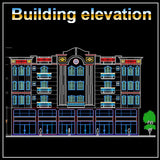 Building Elevation 3 - CAD Design | Download CAD Drawings | AutoCAD Blocks | AutoCAD Symbols | CAD Drawings | Architecture Details│Landscape Details | See more about AutoCAD, Cad Drawing and Architecture Details
