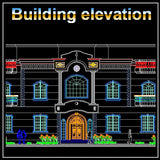 Building Elevation 4 - CAD Design | Download CAD Drawings | AutoCAD Blocks | AutoCAD Symbols | CAD Drawings | Architecture Details│Landscape Details | See more about AutoCAD, Cad Drawing and Architecture Details