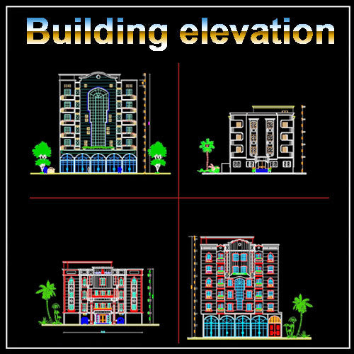 Building Elevation 5 - CAD Design | Download CAD Drawings | AutoCAD Blocks | AutoCAD Symbols | CAD Drawings | Architecture Details│Landscape Details | See more about AutoCAD, Cad Drawing and Architecture Details