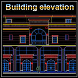 Building Elevation 6 - CAD Design | Download CAD Drawings | AutoCAD Blocks | AutoCAD Symbols | CAD Drawings | Architecture Details│Landscape Details | See more about AutoCAD, Cad Drawing and Architecture Details