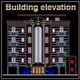 Building Elevation 8 - CAD Design | Download CAD Drawings | AutoCAD Blocks | AutoCAD Symbols | CAD Drawings | Architecture Details│Landscape Details | See more about AutoCAD, Cad Drawing and Architecture Details