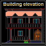 Building Elevation 9 - CAD Design | Download CAD Drawings | AutoCAD Blocks | AutoCAD Symbols | CAD Drawings | Architecture Details│Landscape Details | See more about AutoCAD, Cad Drawing and Architecture Details