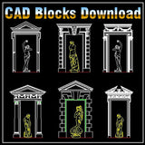 European Architecture elements Blocks - CAD Design | Download CAD Drawings | AutoCAD Blocks | AutoCAD Symbols | CAD Drawings | Architecture Details│Landscape Details | See more about AutoCAD, Cad Drawing and Architecture Details