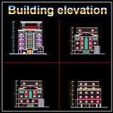 Building Elevation 12 - CAD Design | Download CAD Drawings | AutoCAD Blocks | AutoCAD Symbols | CAD Drawings | Architecture Details│Landscape Details | See more about AutoCAD, Cad Drawing and Architecture Details