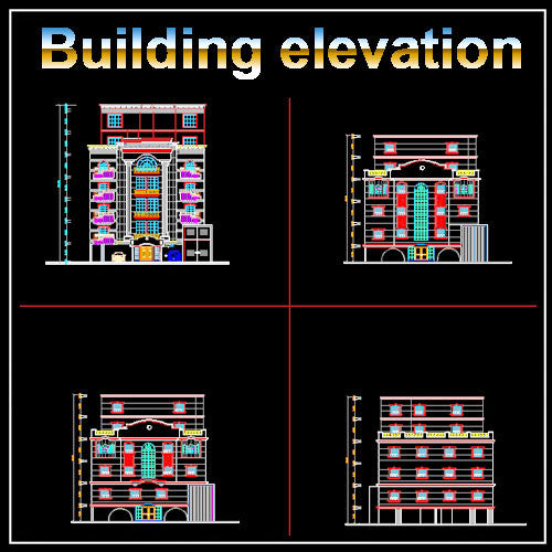 Building Elevation 12 - CAD Design | Download CAD Drawings | AutoCAD Blocks | AutoCAD Symbols | CAD Drawings | Architecture Details│Landscape Details | See more about AutoCAD, Cad Drawing and Architecture Details