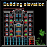 Building Elevation 13 - CAD Design | Download CAD Drawings | AutoCAD Blocks | AutoCAD Symbols | CAD Drawings | Architecture Details│Landscape Details | See more about AutoCAD, Cad Drawing and Architecture Details