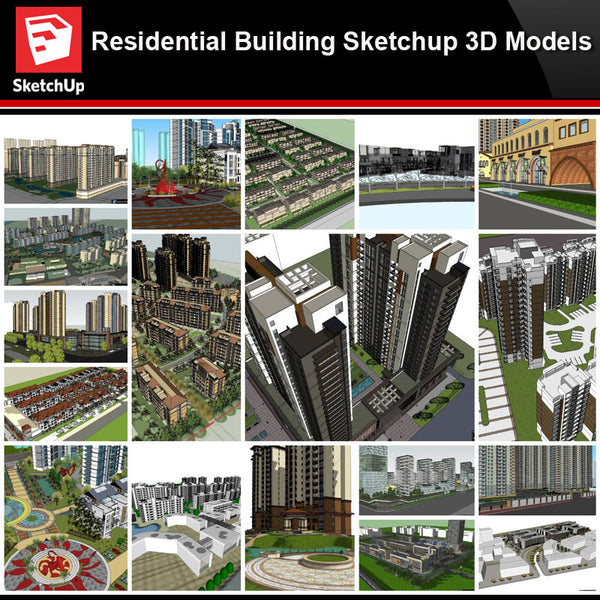 💎【Sketchup Architecture 3D Projects】Residential Building Landscape Sketchup Model V3 - CAD Design | Download CAD Drawings | AutoCAD Blocks | AutoCAD Symbols | CAD Drawings | Architecture Details│Landscape Details | See more about AutoCAD, Cad Drawing and Architecture Details