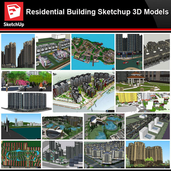 💎【Sketchup Architecture 3D Projects】Residential Building Landscape Sketchup Model V8 - CAD Design | Download CAD Drawings | AutoCAD Blocks | AutoCAD Symbols | CAD Drawings | Architecture Details│Landscape Details | See more about AutoCAD, Cad Drawing and Architecture Details