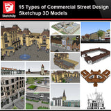 💎【Sketchup Architecture 3D Projects】15 Types of Commercial Street Design Sketchup Model V1 - CAD Design | Download CAD Drawings | AutoCAD Blocks | AutoCAD Symbols | CAD Drawings | Architecture Details│Landscape Details | See more about AutoCAD, Cad Drawing and Architecture Details