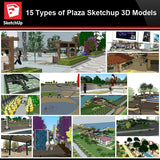 💎【Sketchup Architecture 3D Projects】15 Types of Plaza Landscape Sketchup Model V3 - CAD Design | Download CAD Drawings | AutoCAD Blocks | AutoCAD Symbols | CAD Drawings | Architecture Details│Landscape Details | See more about AutoCAD, Cad Drawing and Architecture Details